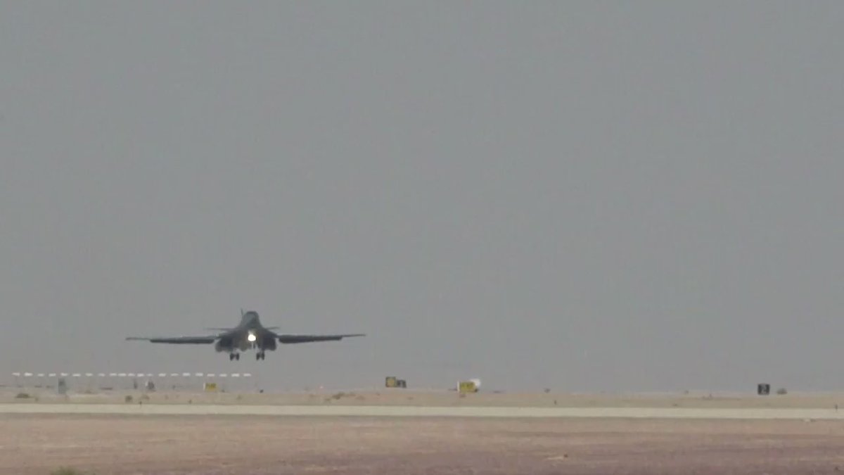 USAF B-1B Lancer strategic bombers arrive at Prince Sultan Airbase in Saudi Arabia