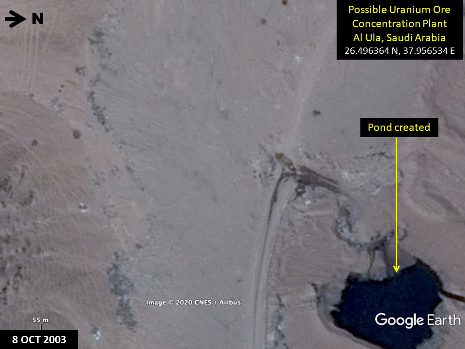 After the @WSJ reported the existence of a yellowcake production facility in Saudi Arabia near Al Ula, we were able to identify a suspect site in a deserted area roughly 12 km south of the historic city, using satellite imagery available in Google Earth. See 8 figures below