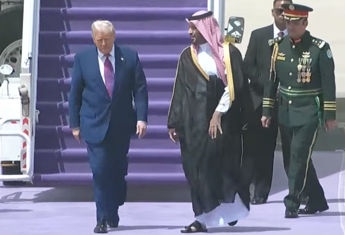 Trump lands in Saudi Arabia to a royal welcome from Crown Prince Mohammed bin Salman