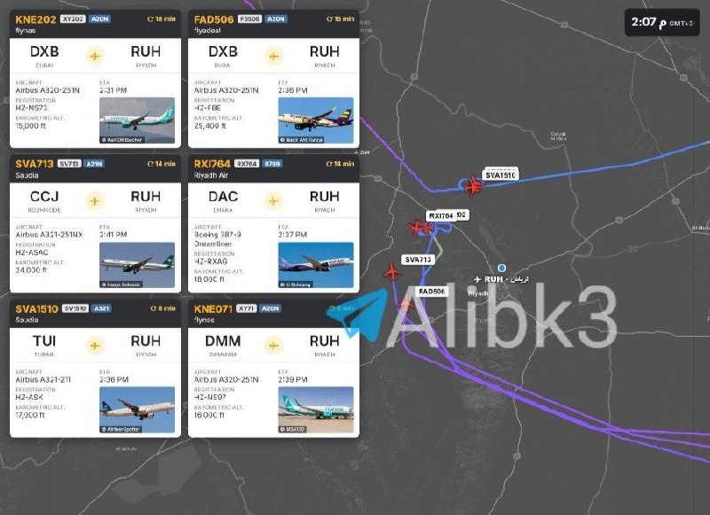 Air traffic suspended at King Khalid International Airport after being targeted by Yemeni armed forces with heavy rockets minutes ago.